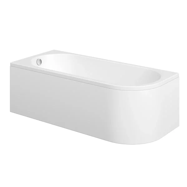 Novello Savora J Shape 1700 x 725 x 600mm 0TH Bath W/Legs (Lh)