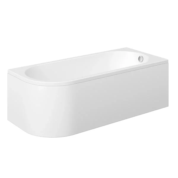 Novello Savora J Shape 1500 x 725 x 600mm 0TH Bath W/Legs (Rh)