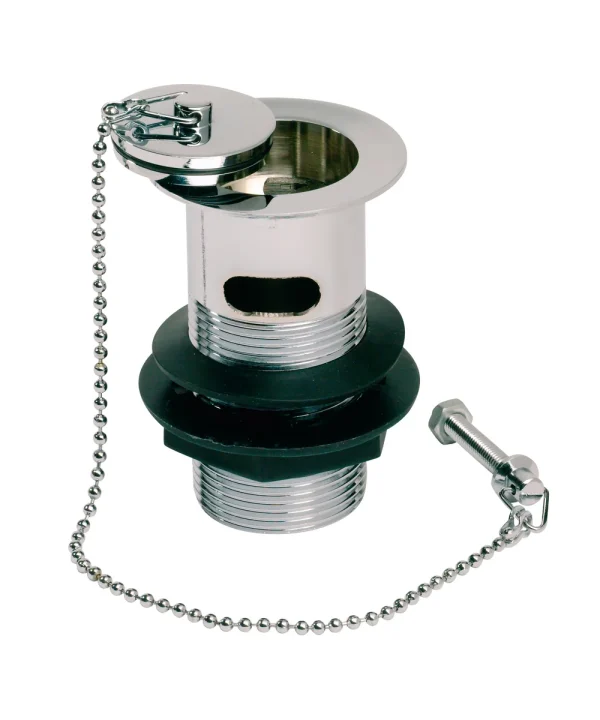 Novello Slotted Basin Plug & Chain Waste - Chrome