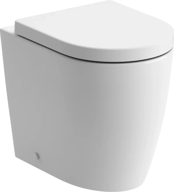 Novello Delvex Rimless Back To Wall Comfort Height Wc & Soft Close Seat