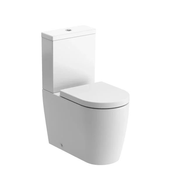 Novello Delvex Rimless Close Coupled Fully Shrouded Wc & Soft Close Seat