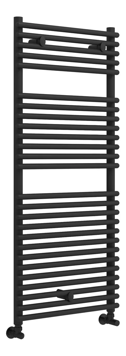 Novello Ivaris Round Ladder Radiator (500 x 1190mm) - Black