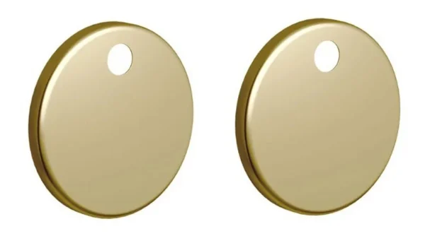 Novello Toilet Seat Cover Caps - Brushed Brass