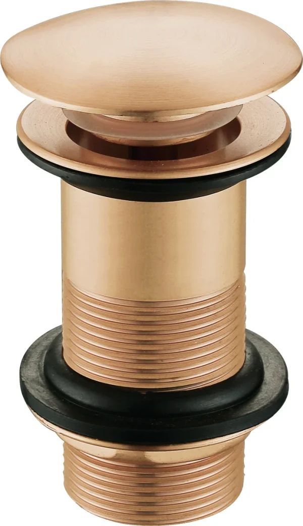 Novello Unslotted Mushroom Basin Waste (1 1/4") - Brushed Bronze