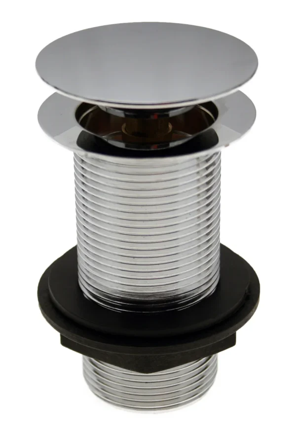 Novello Unslotted Mushroom Basin Waste (1 1/4") - Chrome