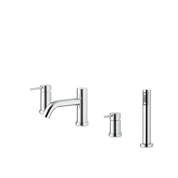 Vema Maira 4-Hole Deck Mounted Bath/Shower Mixer - Chrome