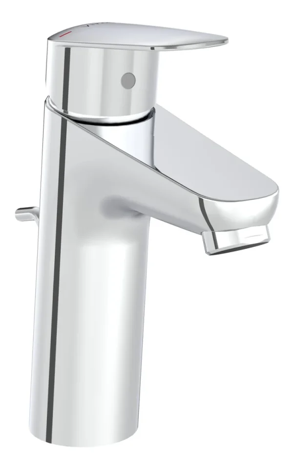 VitrA Flow Round Large Basin Mixer w/Waste Lever - Chrome
