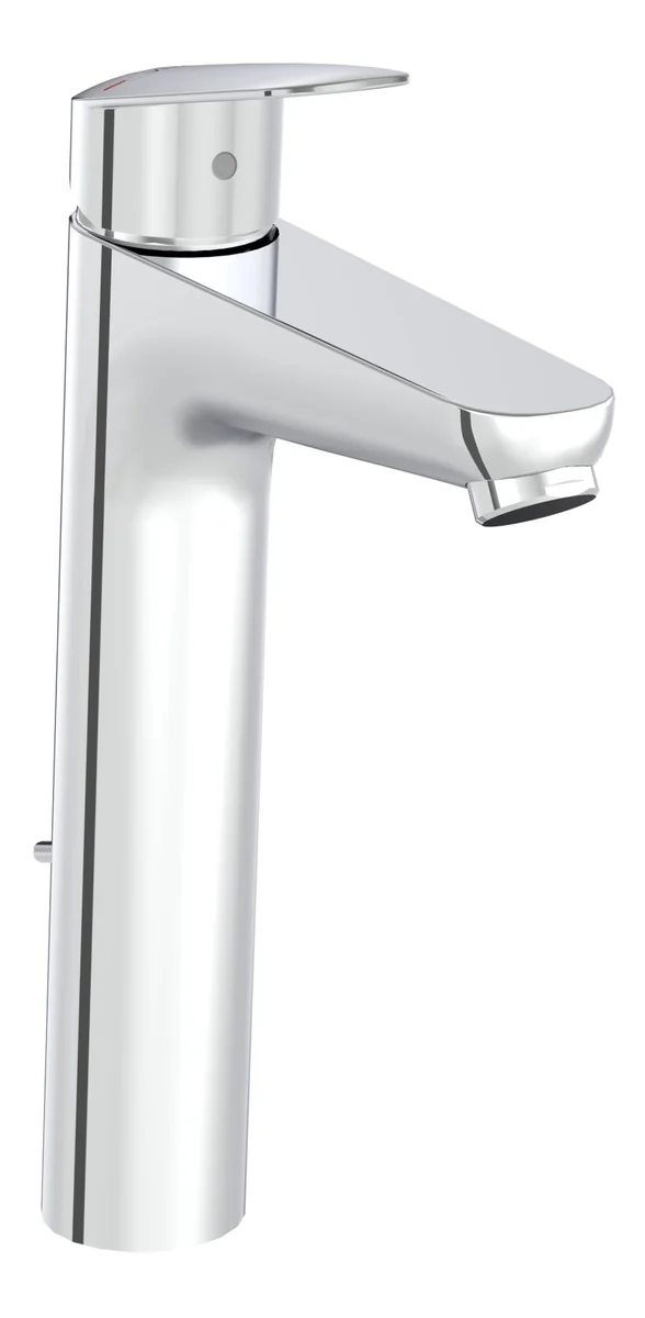 VitrA Flow Round Tall Basin Mixer w/Waste Lever - Chrome