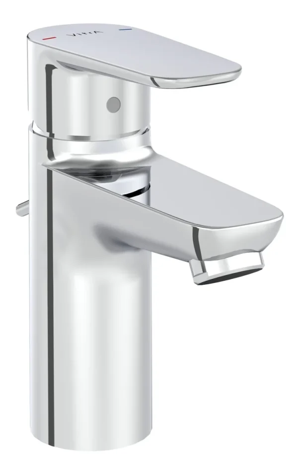 VitrA Flow Soft Basin Mixer w/Waste Lever - Chrome