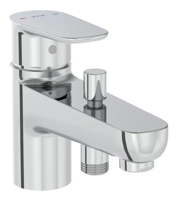 VitrA Flow Soft Monohole Bath/Shower Mixer - Chrome