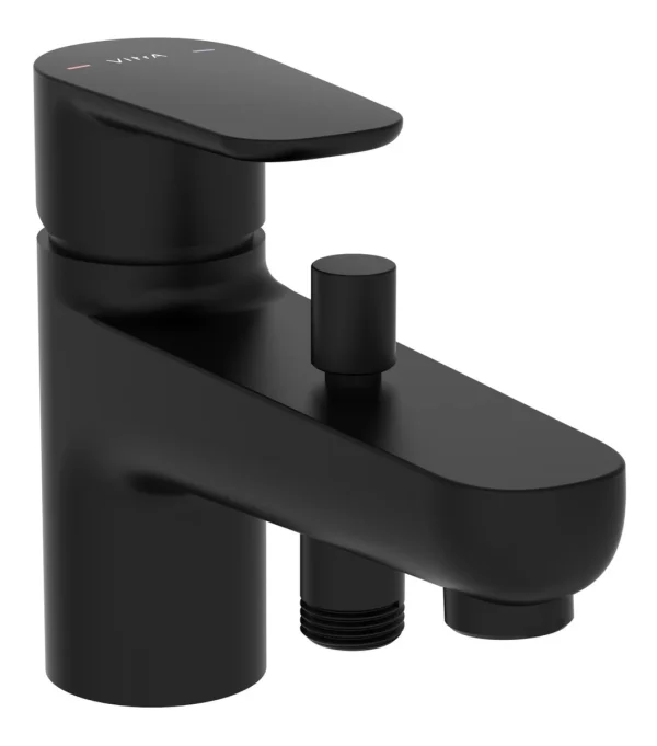VitrA Flow Soft Monohole Bath/Shower Mixer - Matt Black