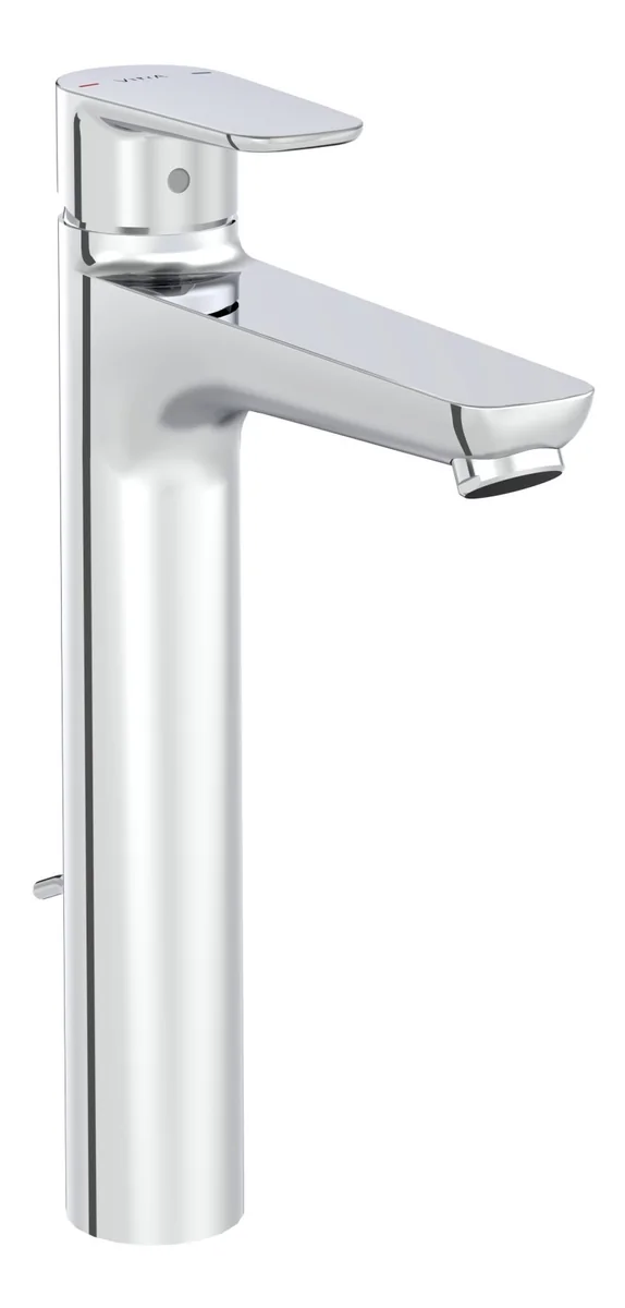 VitrA Flow Soft Tall Basin Mixer w/Waste Lever - Chrome