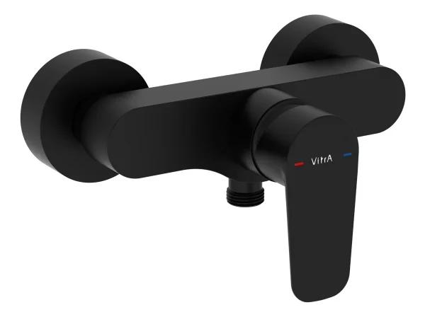 VitrA Flow Soft Wall Mounted Shower Mixer - Matt Black