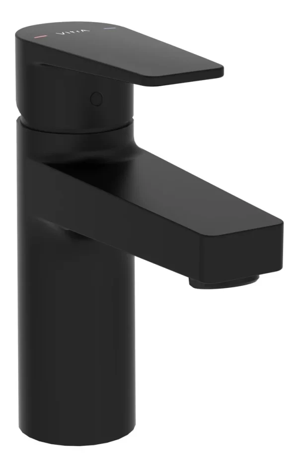 VitrA Flow Square Basin Mixer - Matt Black