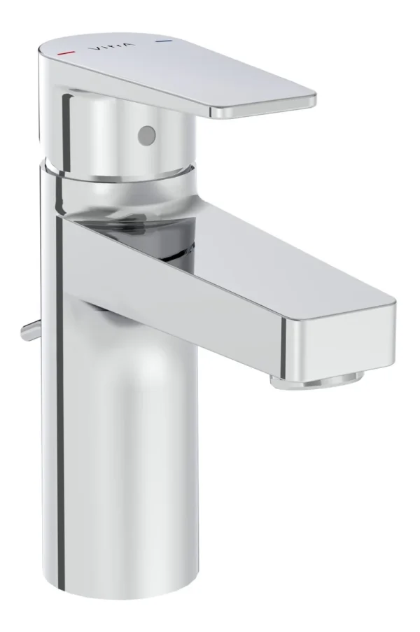 VitrA Flow Square Basin Mixer w/Waste Lever - Chrome