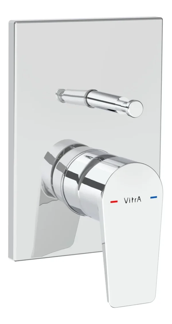 VitrA Flow Square Integrated Bath Mixer Valve - Chrome