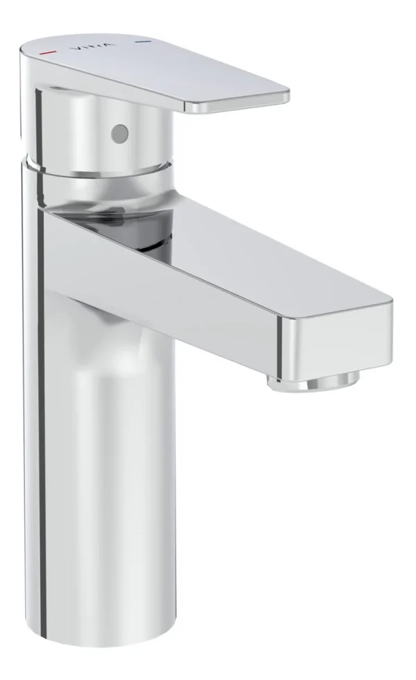 VitrA Flow Square Large Basin Mixer - Chrome
