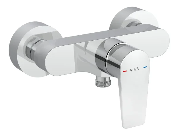 VitrA Flow Square Wall Mounted Shower Mixer - Chrome