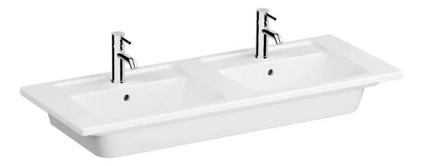 VitrA Integra 1200x470mm 2TH Vanity Basin w/Overflow - White