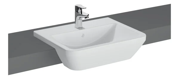 VitrA Integra 550x450mm 1TH Semi Recessed Basin - White