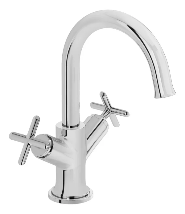 VitrA Origin Classic Basin Mixer (Cross Handles) - Chrome