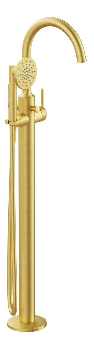VitrA Origin Classic Floor Standing Bath/Shower Mixer - Brushed Gold