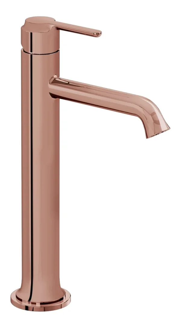 VitrA Origin Classic Tall Basin Mixer (Top Handle) - Soft Copper
