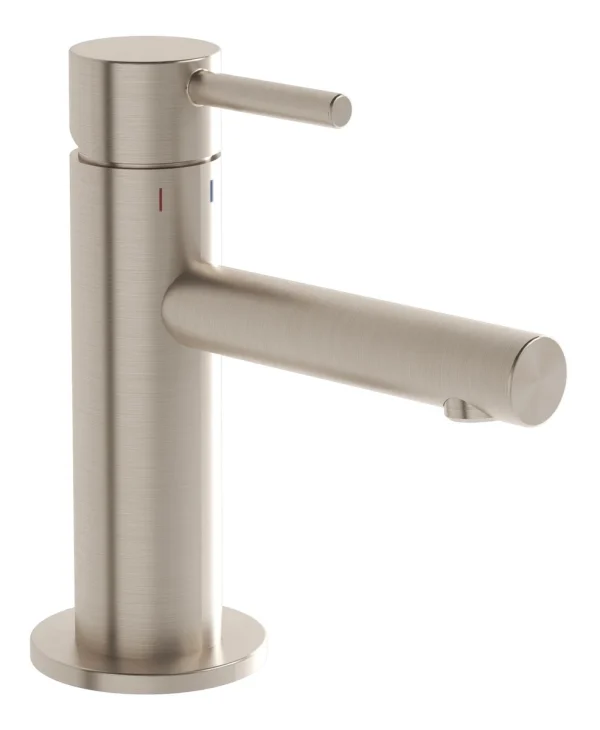 VitrA Origin Compact Basin Mixer - Brushed Nickel