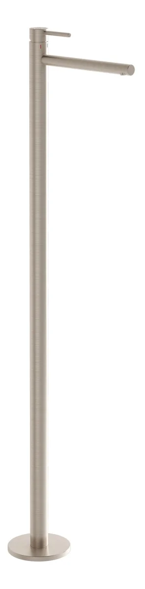VitrA Origin Floor Standing Basin Mixer - Brushed Nickel