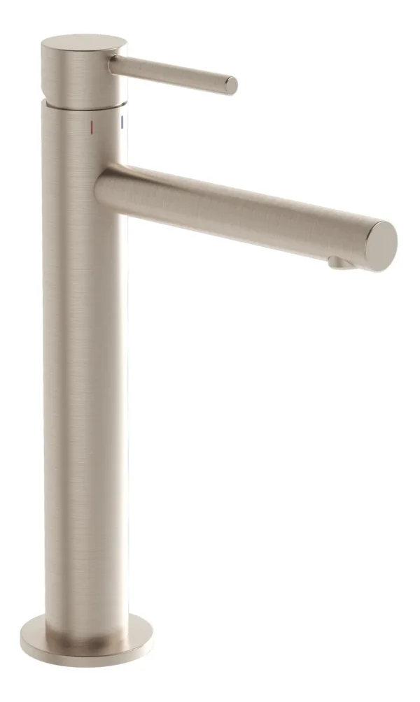 VitrA Origin Tall Basin Mixer - Brushed Nickel
