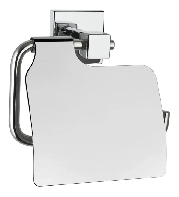 VitrA Q-Line Toilet Roll Holder w/Cover - Chrome