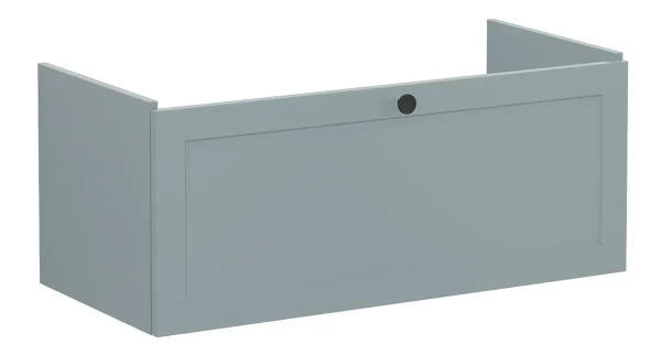 VitrA Root Classic 100cm 1 Drawer Slim Washbasin Unit - Matt Fjord Green