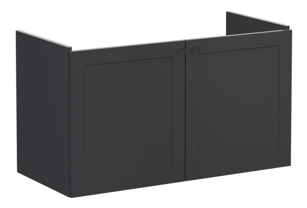 VitrA Root Classic 100cm 2 Door Washbasin Unit - Matt Graphite