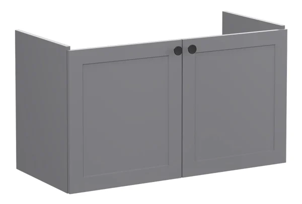 VitrA Root Classic 100cm 2 Door Washbasin Unit - Matt Grey