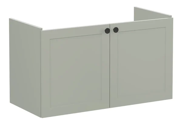 VitrA Root Classic 100cm 2 Door Washbasin Unit - Matt Retro Green