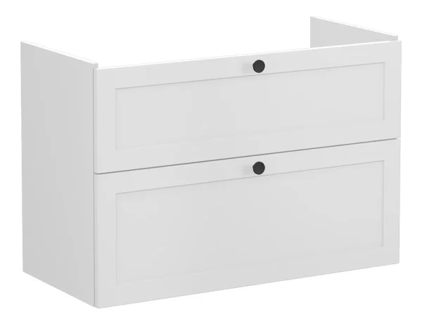 VitrA Root Classic 100cm 2 Drawer Washbasin Unit - Matt Light Grey