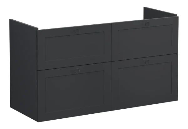 VitrA Root Classic 120cm 4 Drawer Washbasin Unit - Matt Graphite