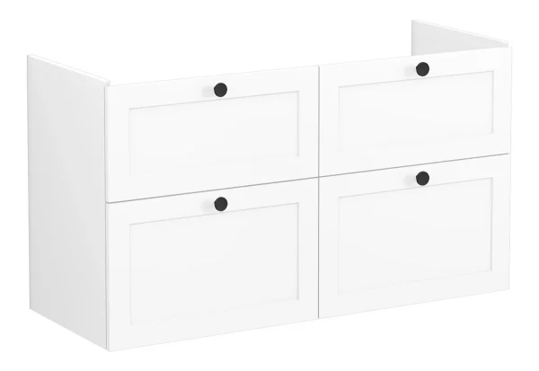VitrA Root Classic 120cm 4 Drawer Washbasin Unit - Matt White