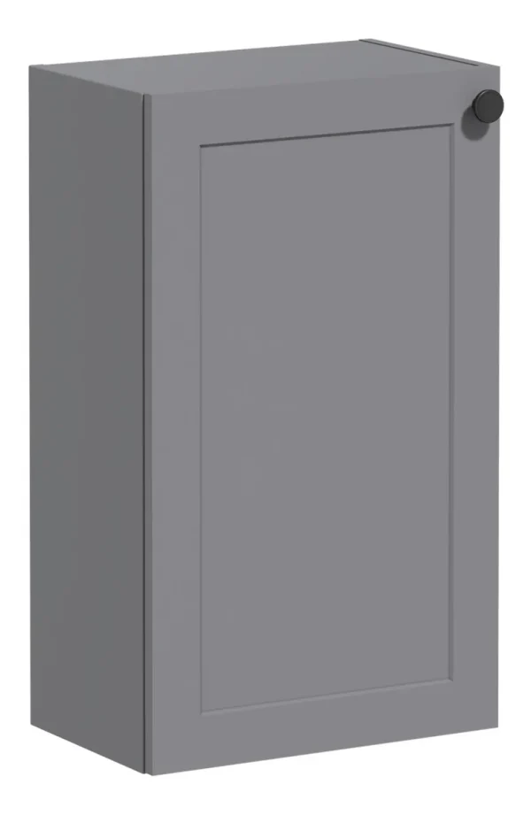 VitrA Root Classic 40cm 1 Door Slim Lower/Base Unit (LH Hinge) - Matt Grey