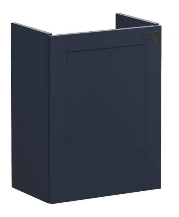 VitrA Root Classic 40cm 1 Door Wall Hung Slim Washbasin Unit (LH Hinge) - Matt Dark Blue