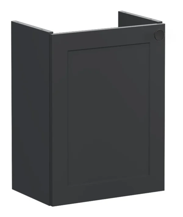 VitrA Root Classic 40cm 1 Door Wall Hung Slim Washbasin Unit (LH Hinge) - Matt Graphite
