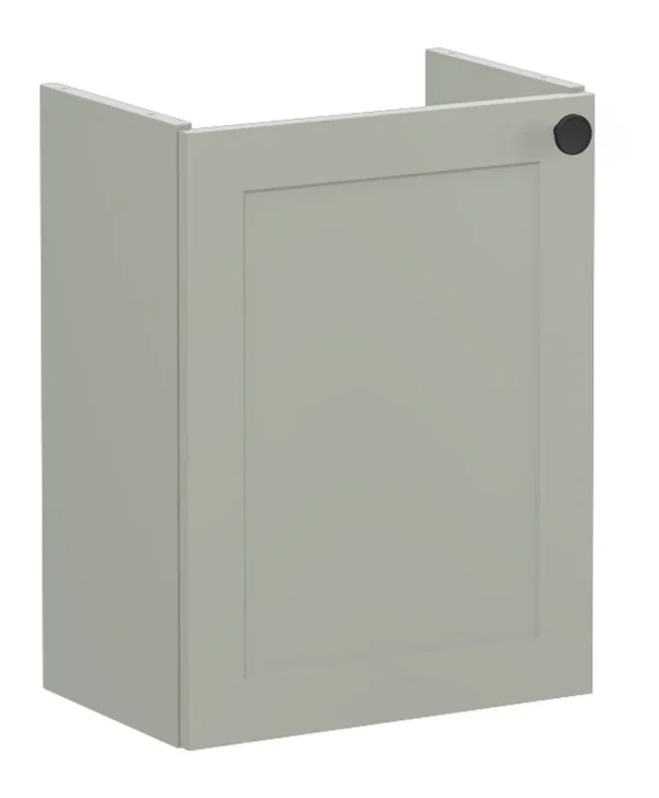 VitrA Root Classic 40cm 1 Door Wall Hung Slim Washbasin Unit (LH Hinge) - Matt Retro Green