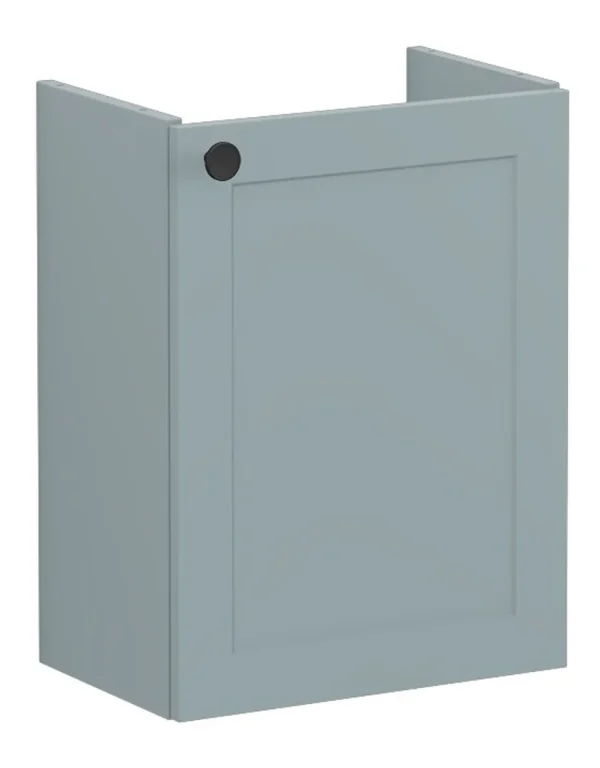 VitrA Root Classic 40cm 1 Door Wall Hung Slim Washbasin Unit (RH Hinge) - Matt Fjord Green