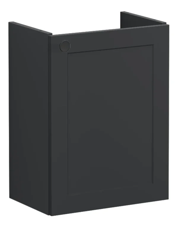 VitrA Root Classic 40cm 1 Door Wall Hung Slim Washbasin Unit (RH Hinge) - Matt Graphite