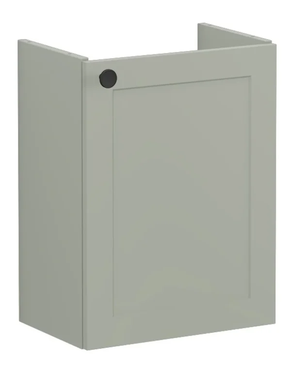 VitrA Root Classic 40cm 1 Door Wall Hung Slim Washbasin Unit (RH Hinge) - Matt Retro Green