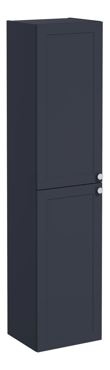 VitrA Root Classic 40cm 2 Door Tall Unit (LH Hinge) - Matt Dark Blue