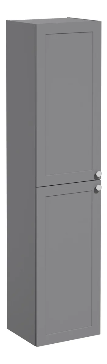 VitrA Root Classic 40cm 2 Door Tall Unit (LH Hinge) - Matt Grey