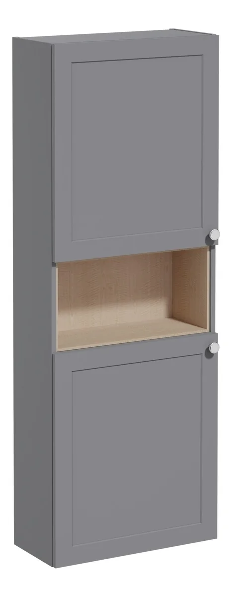 VitrA Root Classic 55cm 2 Door Semi-Tall Unit (LH Hinge) - Matt Grey