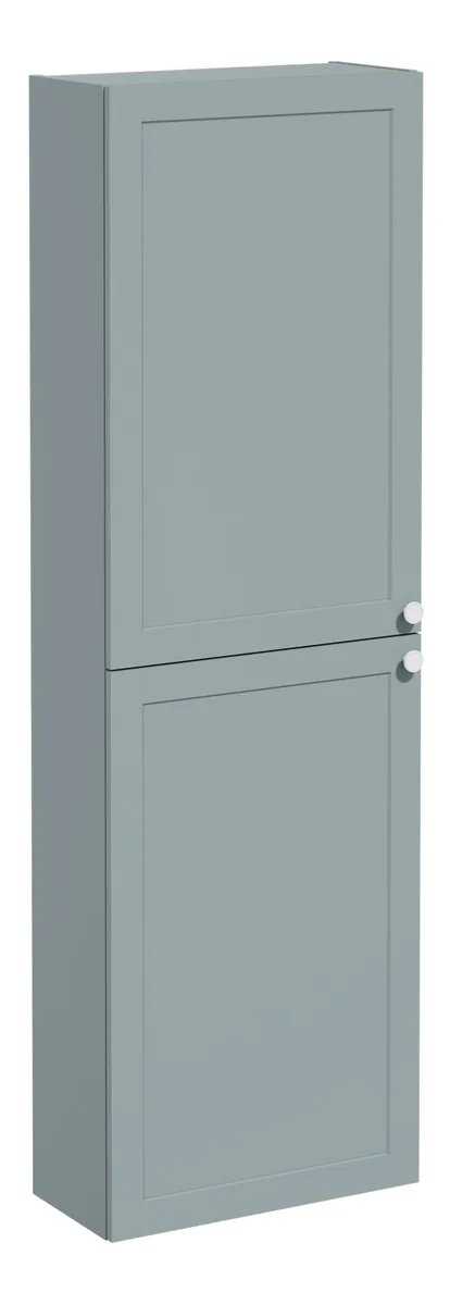 VitrA Root Classic 55cm 2 Door Slim Tall Unit (LH Hinge) - Matt Fjord Green