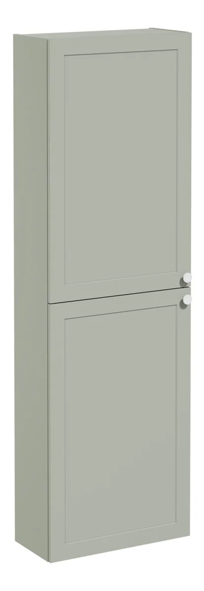 VitrA Root Classic 55cm 2 Door Slim Tall Unit (LH Hinge) - Matt Retro Green